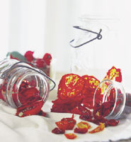 Store dried tomatoes in airtight containers and a cool location