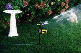 Con-Tech's ScareCrow uses motion and a surprise burst of water to protect gardens.